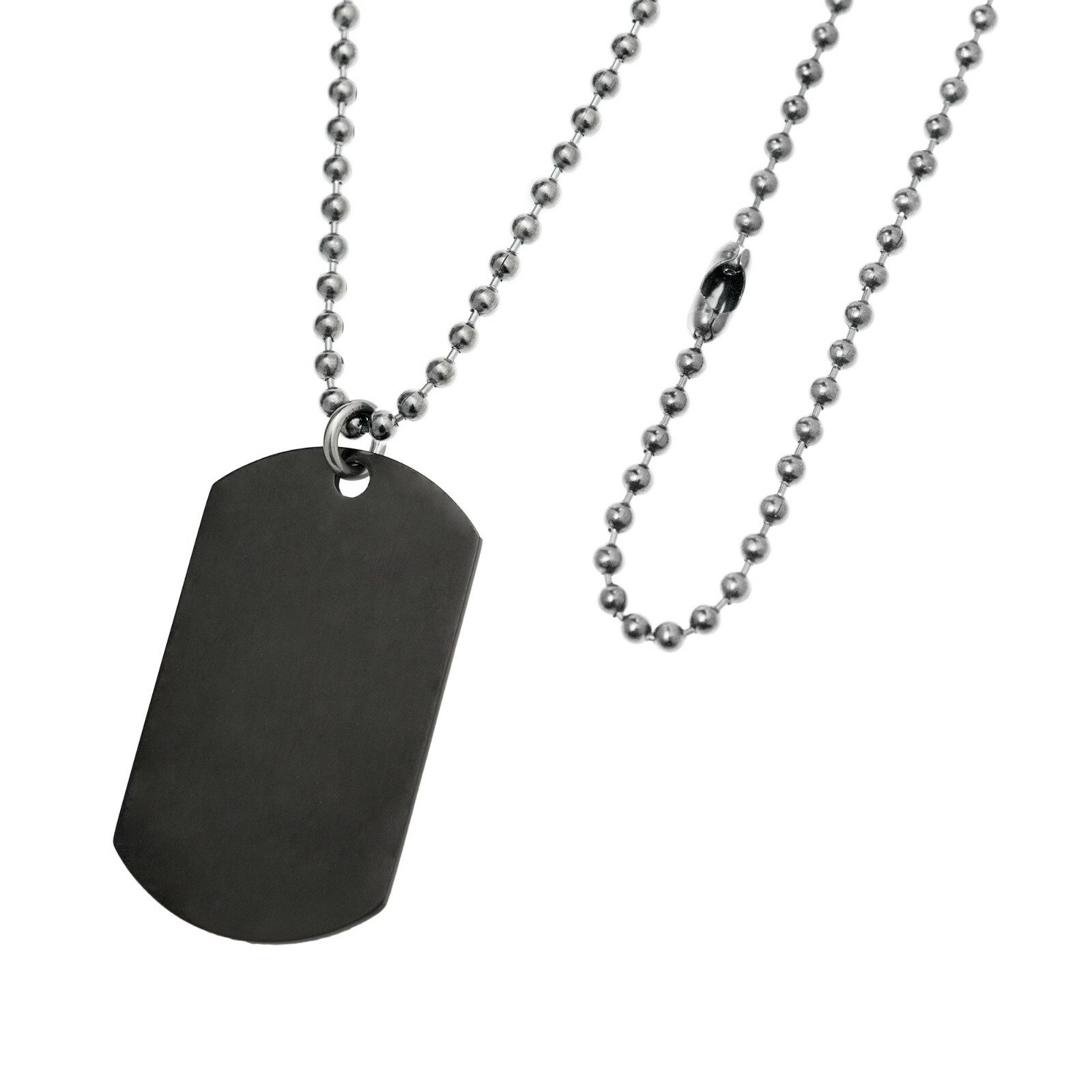 Personalize Full Color Photo Print Text Engrave Stainless Steel Dog Tag Necklace