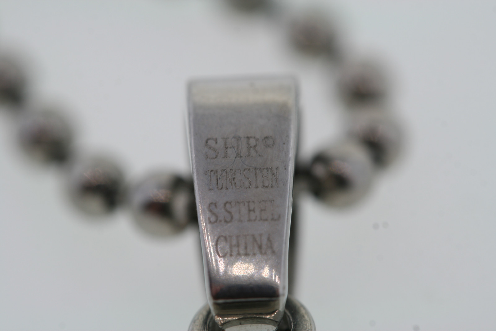 SHR Stainless & Faceted Tungsten Inlay 2 3/4″ x 1 3/8″ Cross Necklace 22″