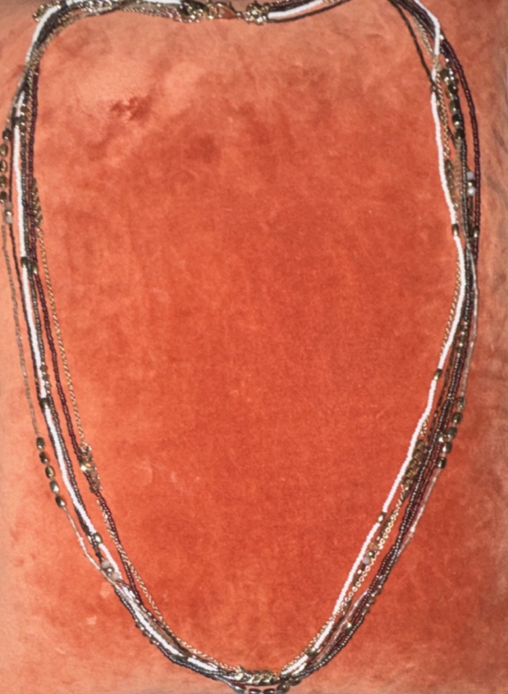 Multicolor Layered Statement Necklace, Beaded Chains, Fashion Costume Jewelry