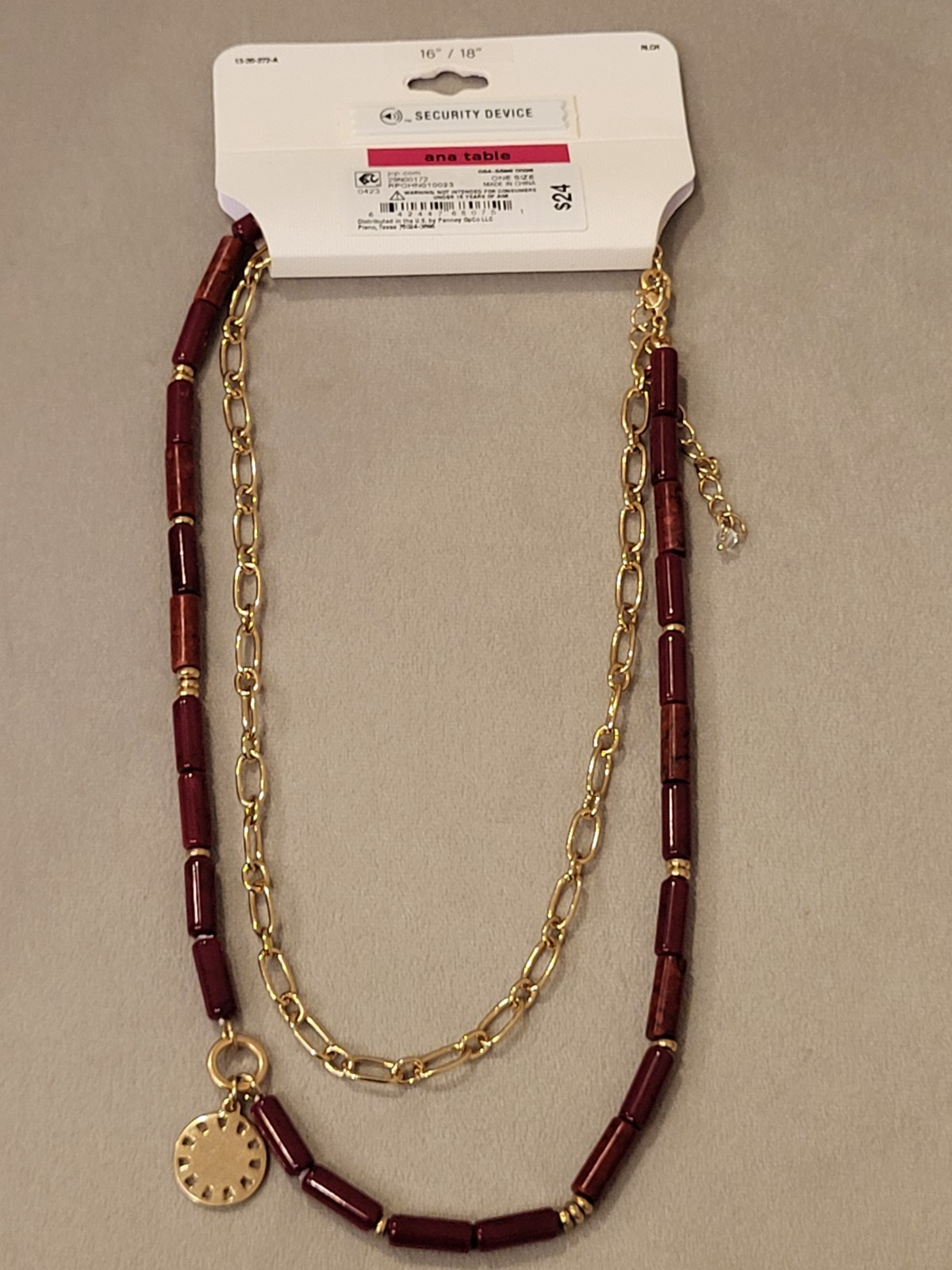 a.n.a. Necklace Gold Tone Metal Link 16/18 Inch Necklace NEW