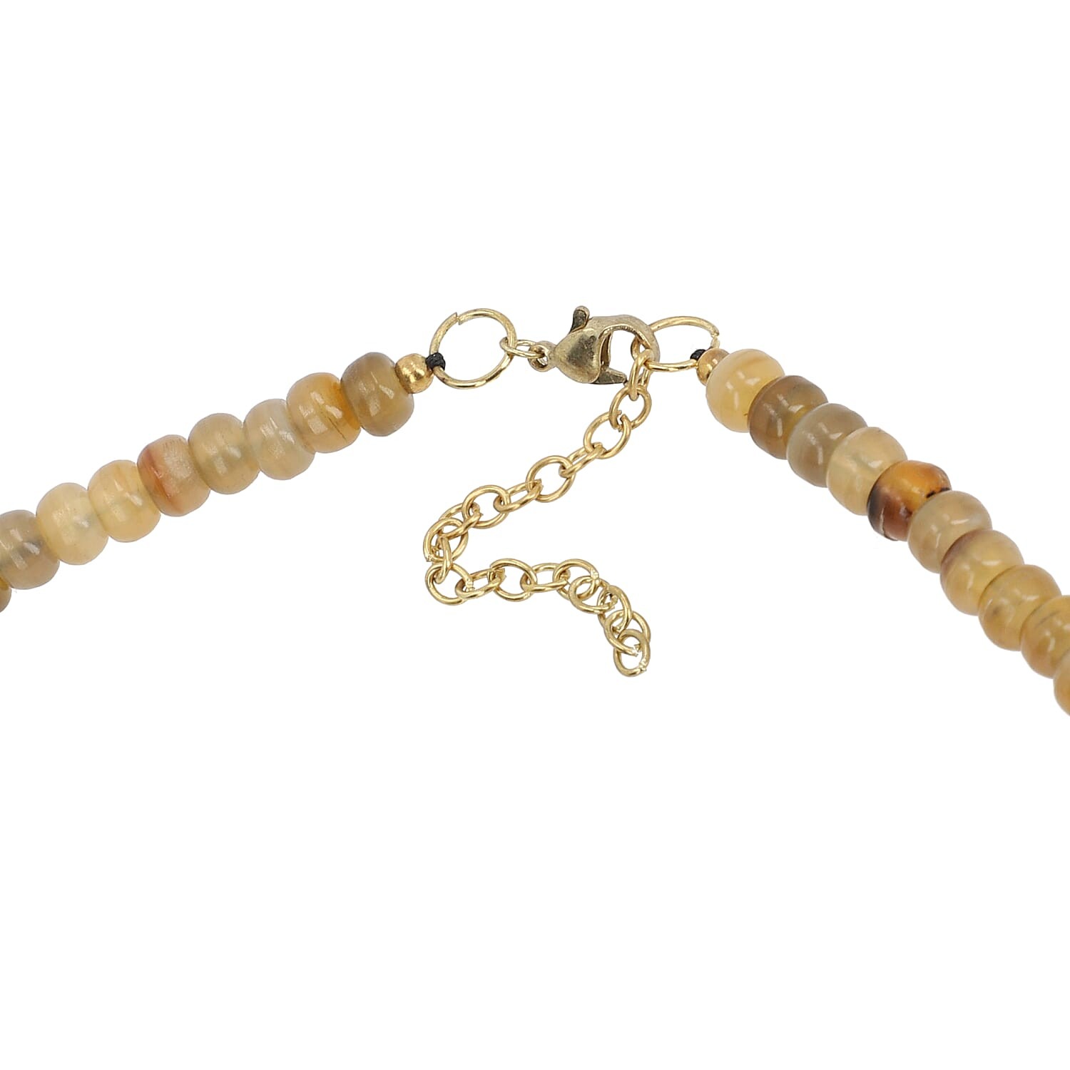 Genuine Buffalo Horn Graduated Piece, Scale Shape Necklace 18-20 In Goldtone