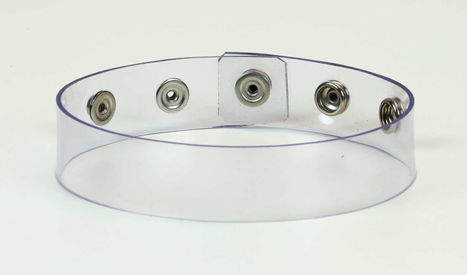 Clear Vinyl PVC Plain Wide Arm Band 3 Snap Fetish BDSM Punk Goth Fetish Choker