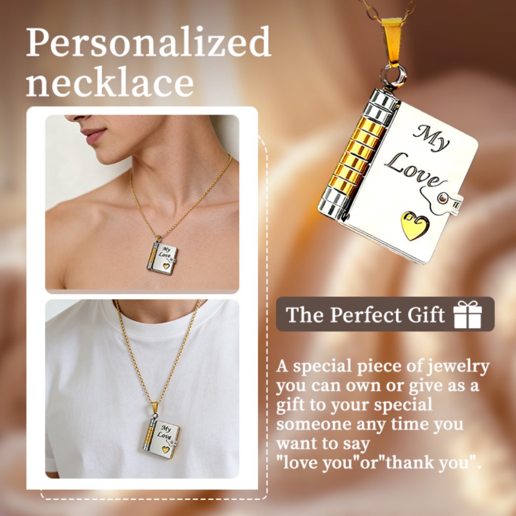 Valentines Day-Book Necklace for grandson/Granddaughter/Daughter/Son/sweetheart