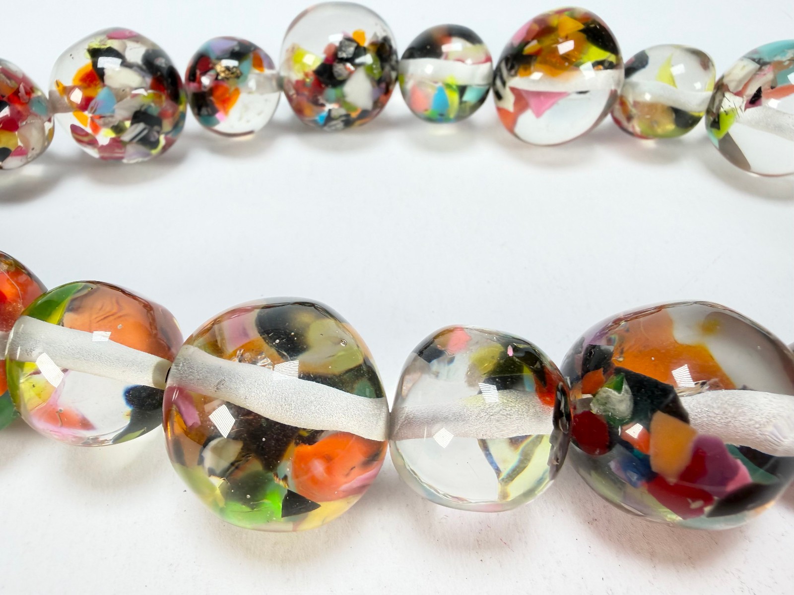 Jackie Brazil “Large spheres” Short Abstract Cascade Necklace 50cm ( N2692 )
