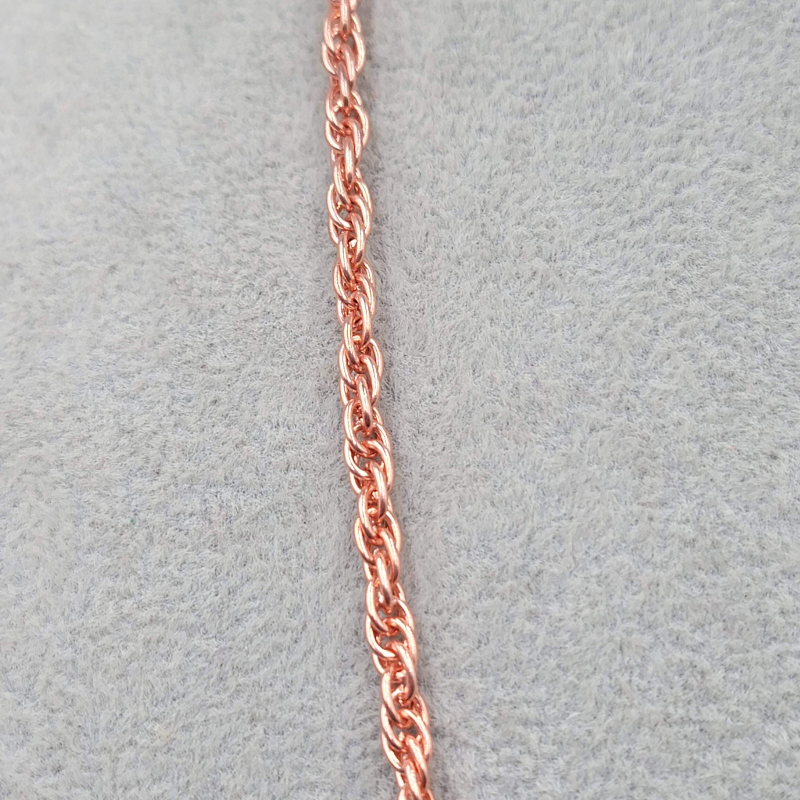 Pink Rose Gold tone Rope Chain Necklace 24″-26″