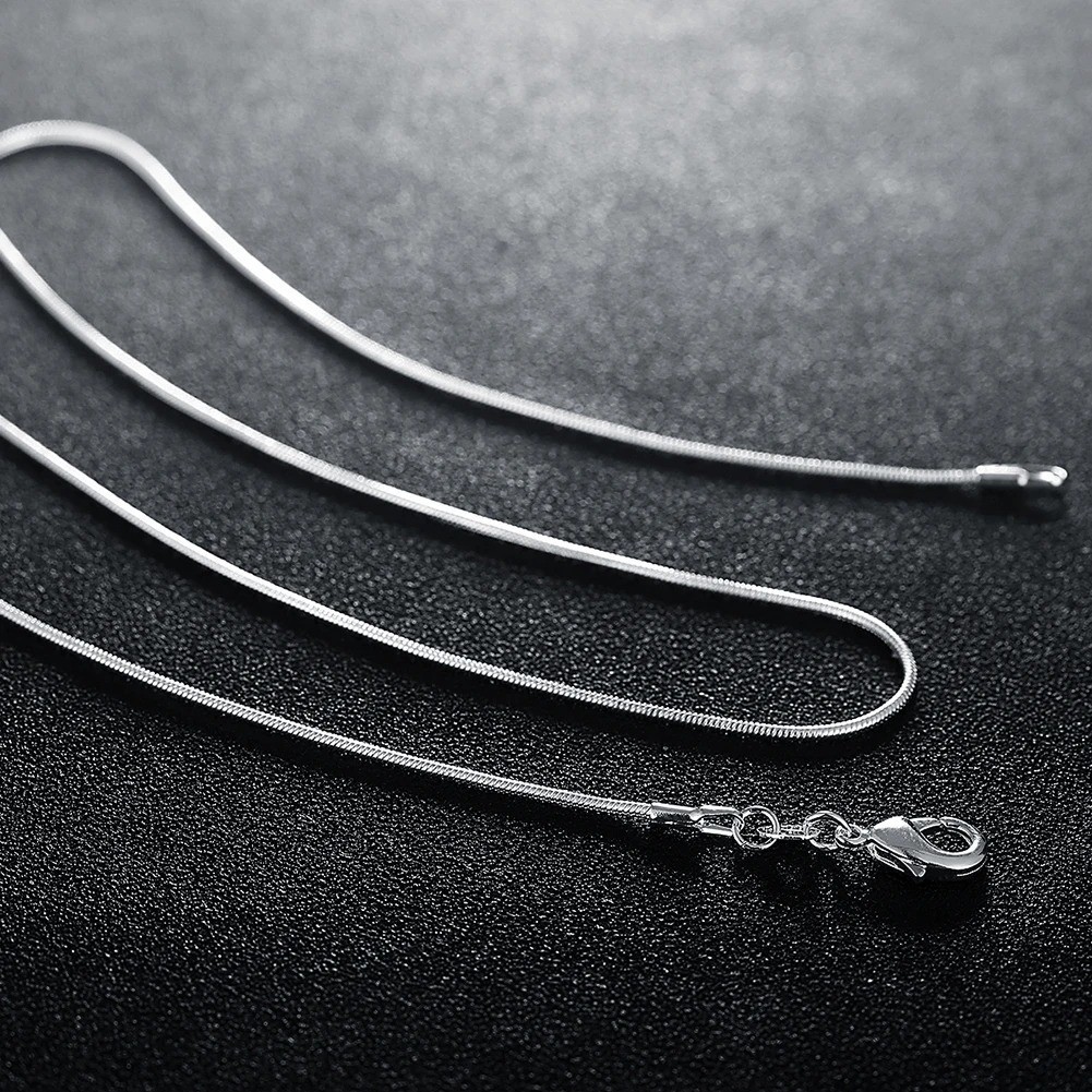 10Pcs Wholesale 925 Sterling Solid Silver Snake Chain Necklace 1MM Bulk Lot