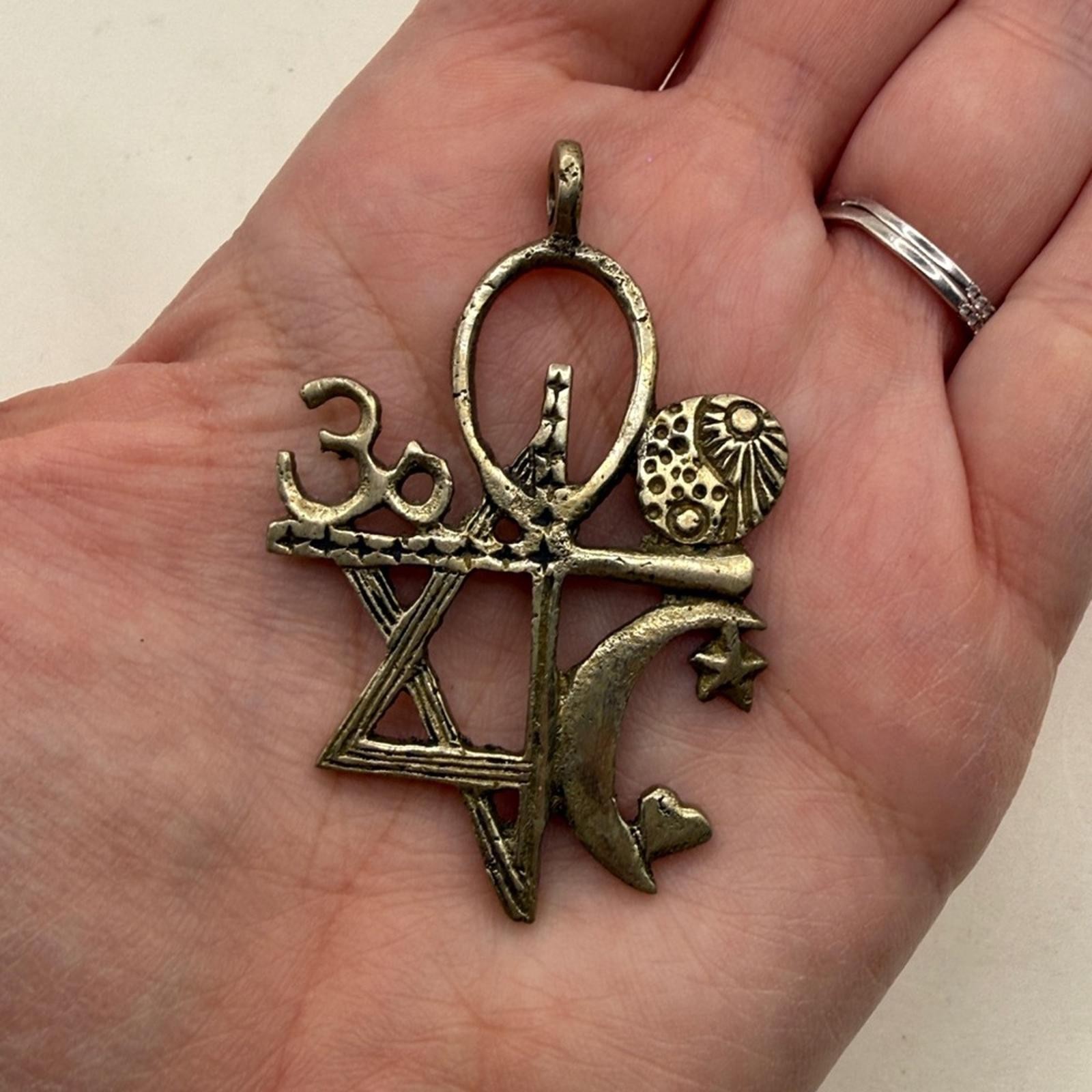 Interfaith Coexist Pendant Cross Star David Crescent Om Religious Harmony Charm