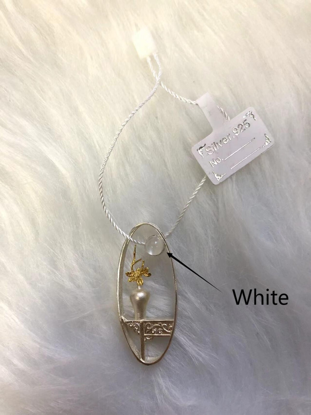Ship from USA 925 Sterling Sliver Flower Bottle Vase Retro Pendant Jewelry Neckl