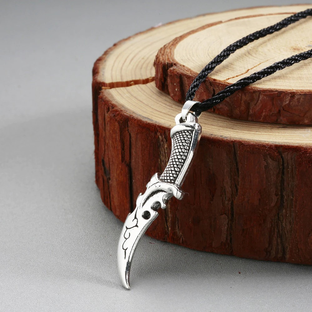 Men’s Fashion Jewelry Vintage Silver Dagger Viking Slavic Pendant Necklace 1-153