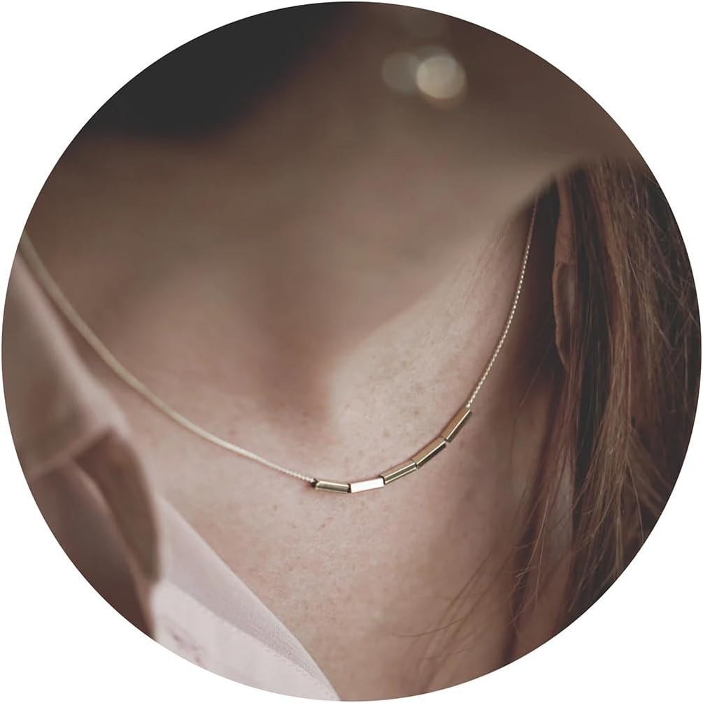 14K Gold/White Gold Plated Heart/Disc/Circle/Bee Necklace, Womens Choker Jewelry