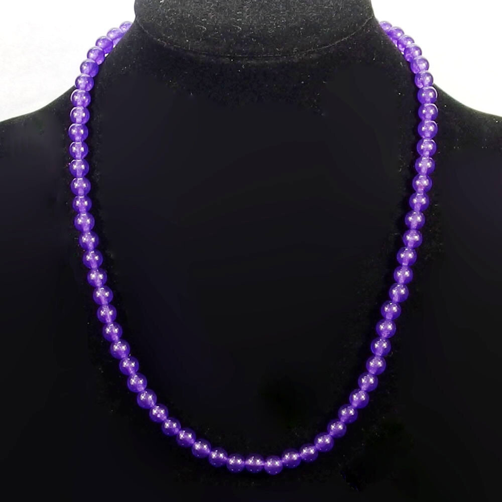 Fashion Jewelry 6mm Natural Multicolor Round Gemstone Beads Necklace 18-36″