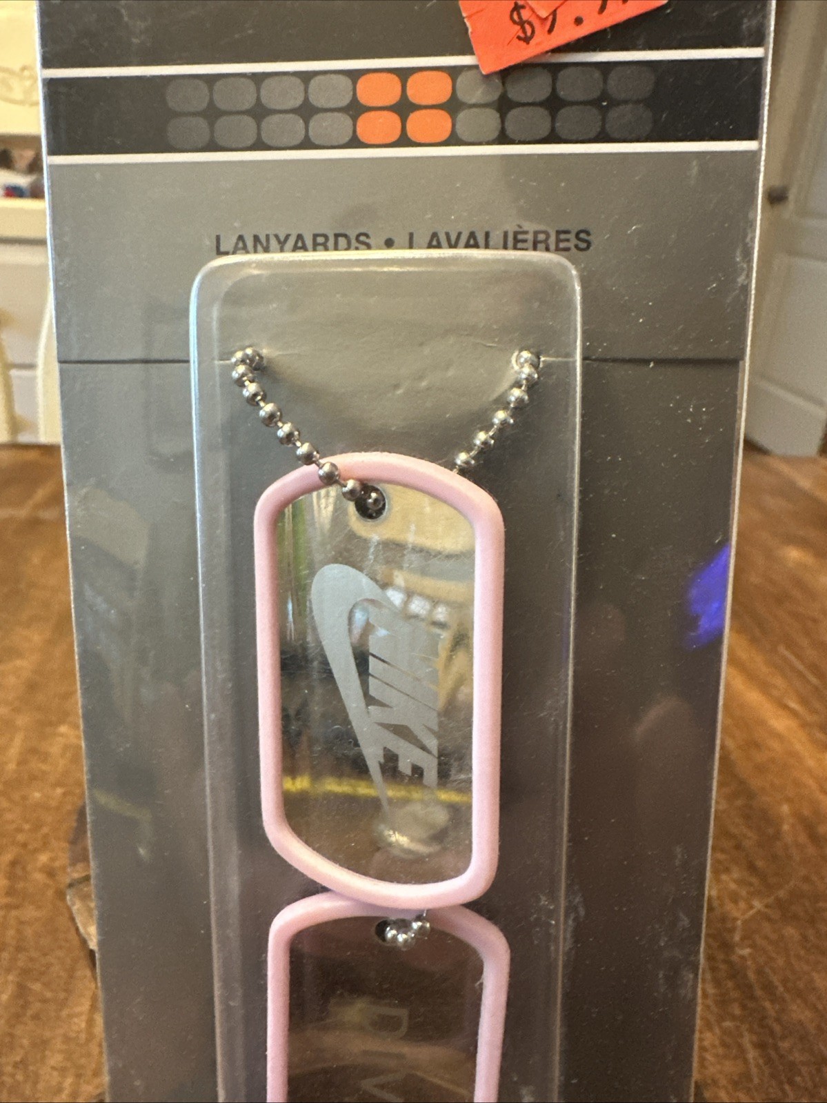 Vintage Nike Diva Dog Tag Necklace Pink Y2K NOS Sealed Women’s Accessory Rare!!