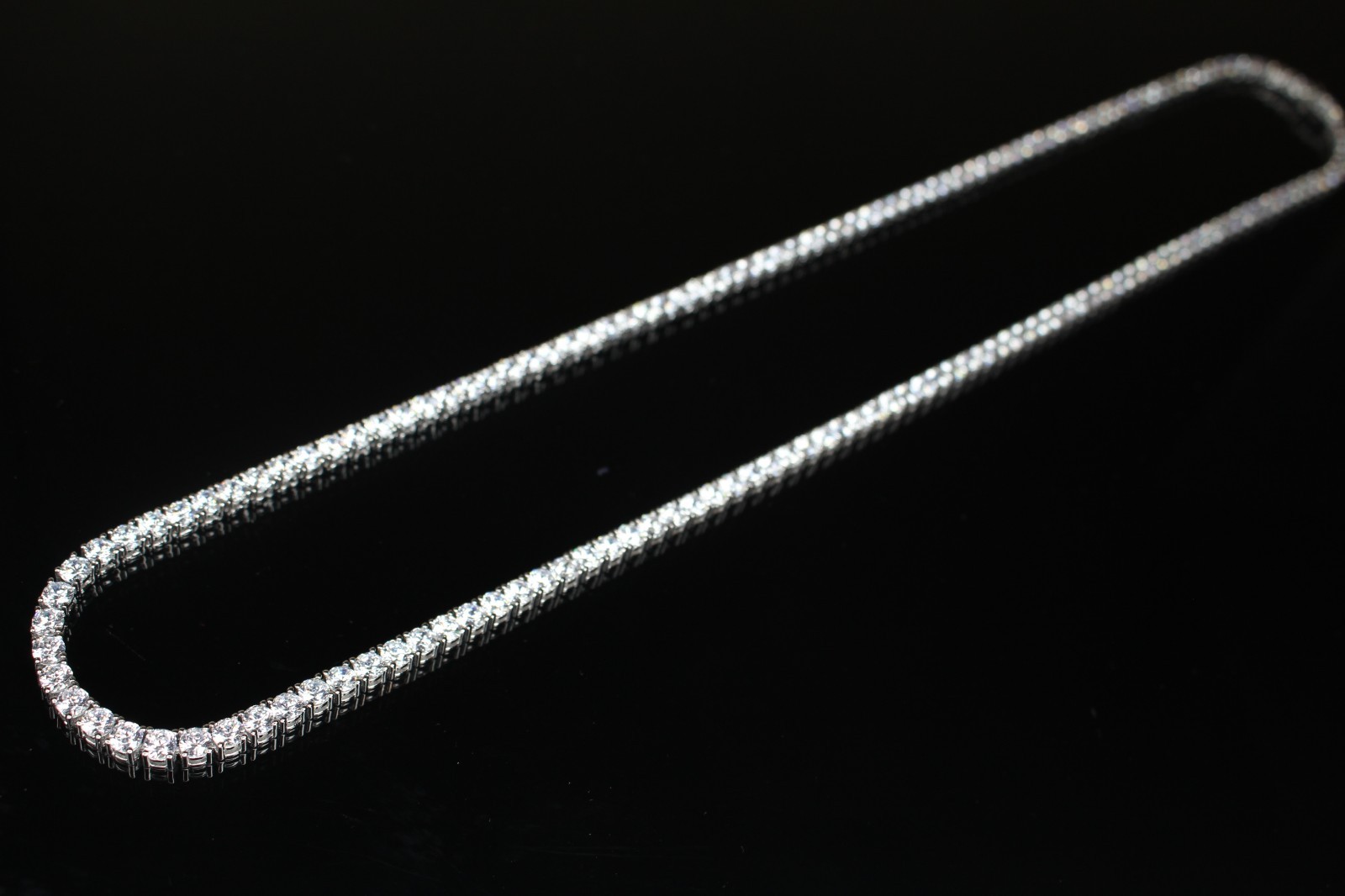 14k STAMPED 4mm Tennis Chain Necklace 70ct Lab Sim VVS1 Diamonds 54g+ HEAVY