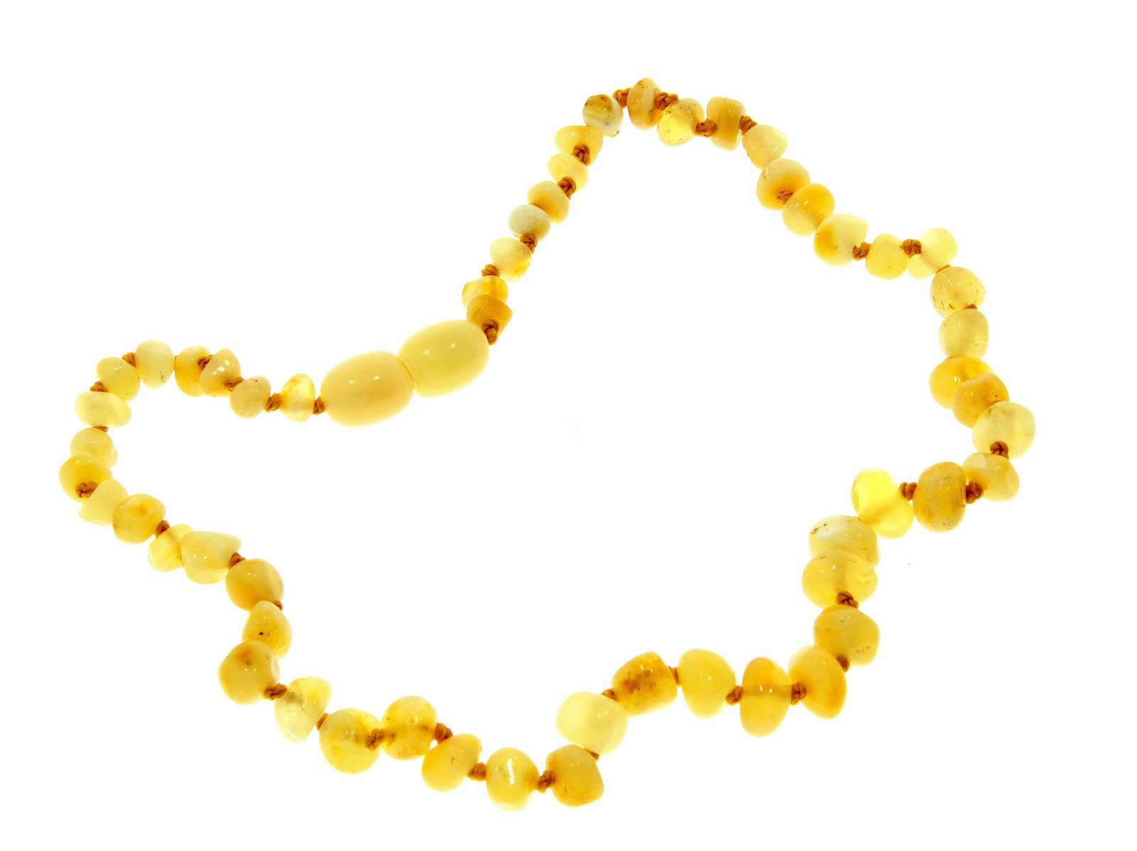 CERTIFIED 100% Genuine Baltic Baroque Adult Amber Beaded Necklace 6-8 mm.