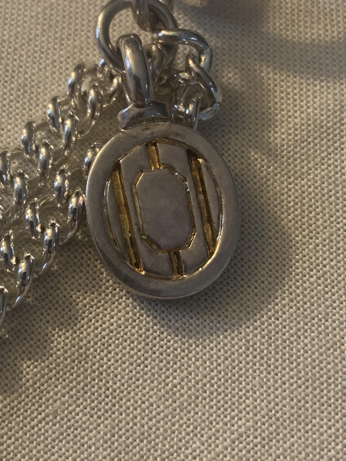 Lauren Ralph Lauren Necklace Silver Tone Layered Chain Collar 15 In Womens RL