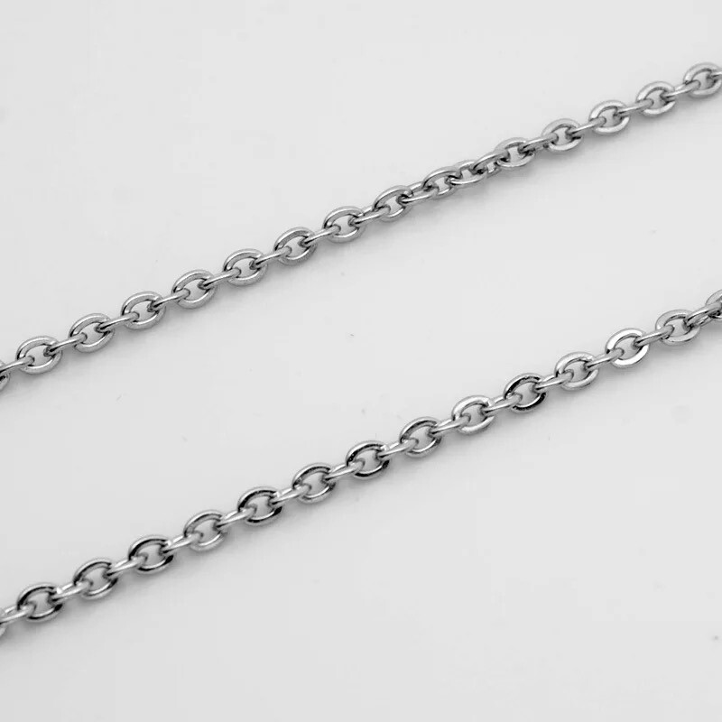 Wholesale 316L Stainless Steel Classic Rolo Link Chain Necklace For Pendants