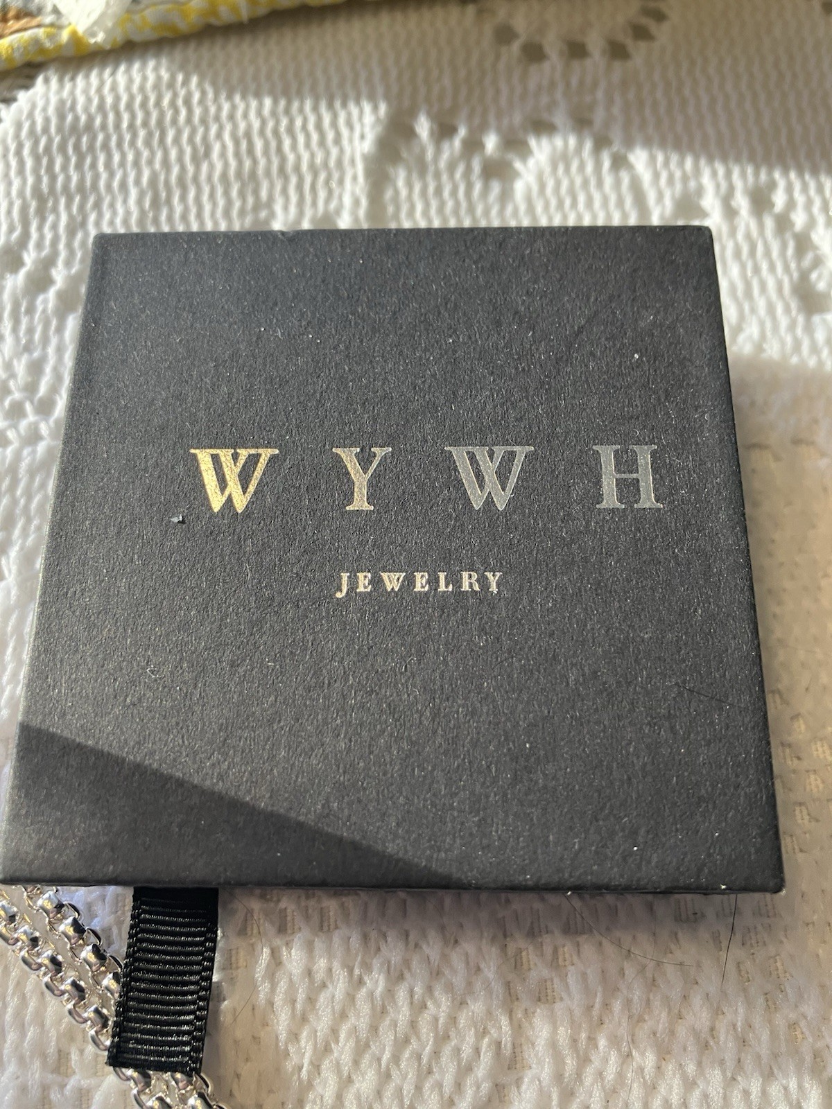 WYWH Italian Silver Rolo Chain Necklace Metal Jewelry
