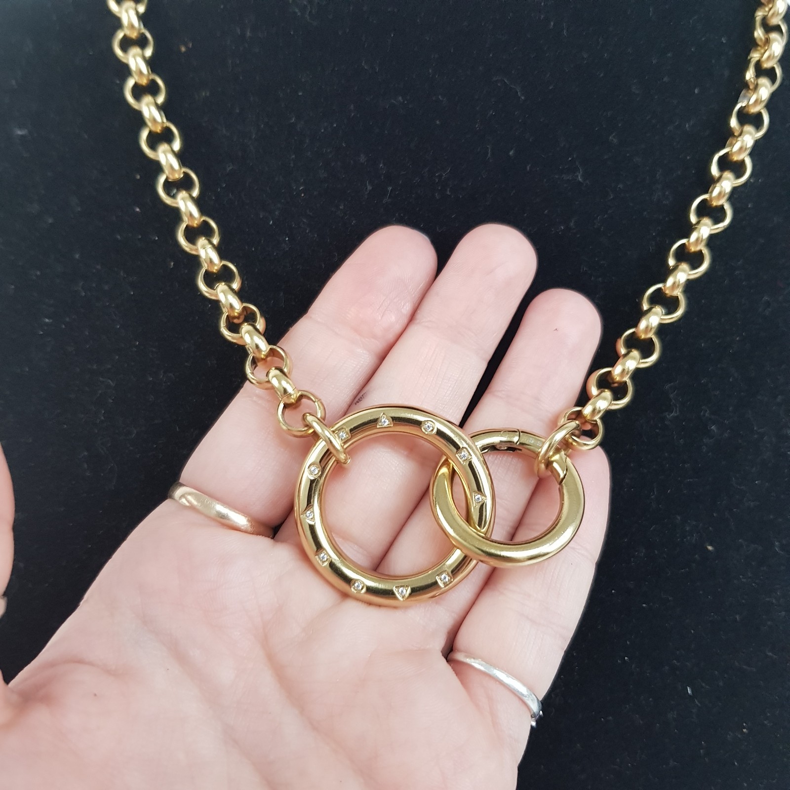 Nomination Infinito Yellow Gold PVD Stainless Steel Necklace with CZ 46cm