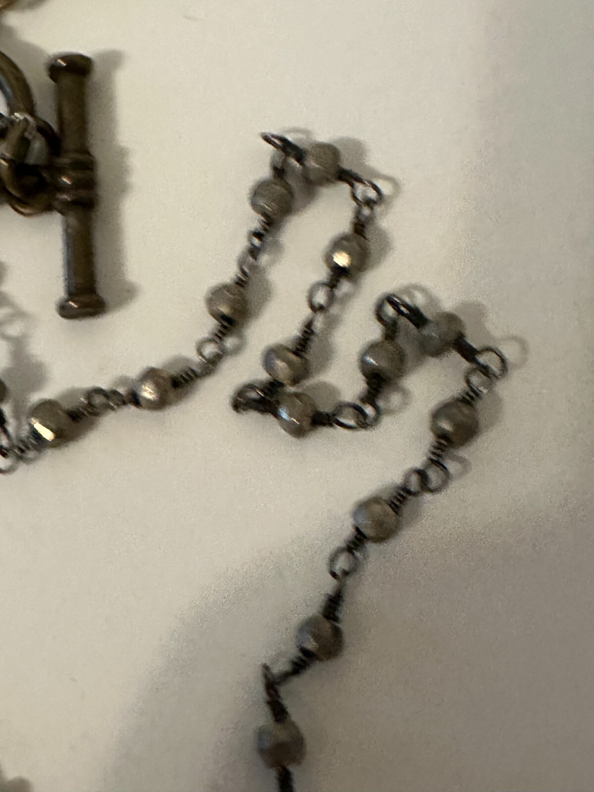 CC Jordan Designs Necklace Crescent Moon pendant Tribal Chain Toggle 16 in
