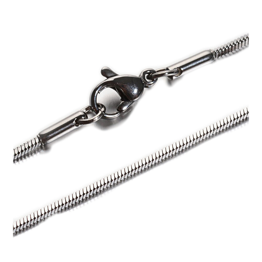 304 Stainless Steel Snake Chain Necklaces Lobster Clasps 15.7″(39.9cm) 1mm P374