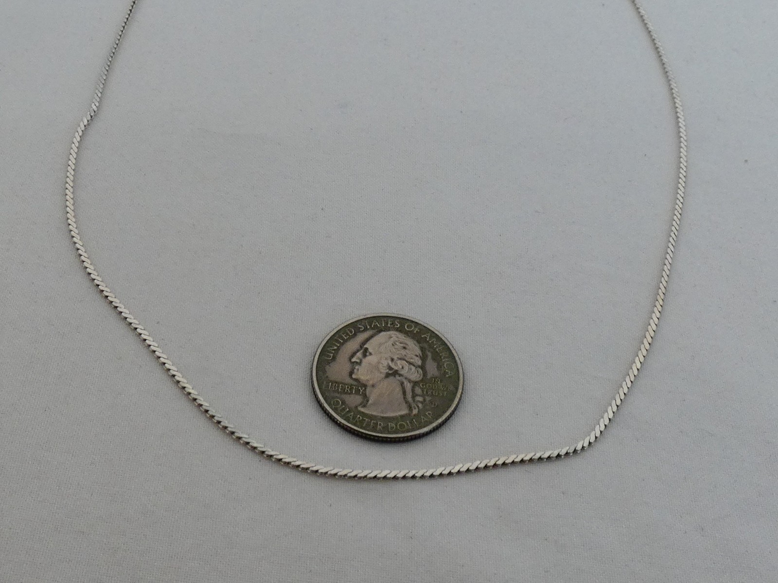 Estate Sterling Silver 18″ Fine 2mm Necklace DO-19