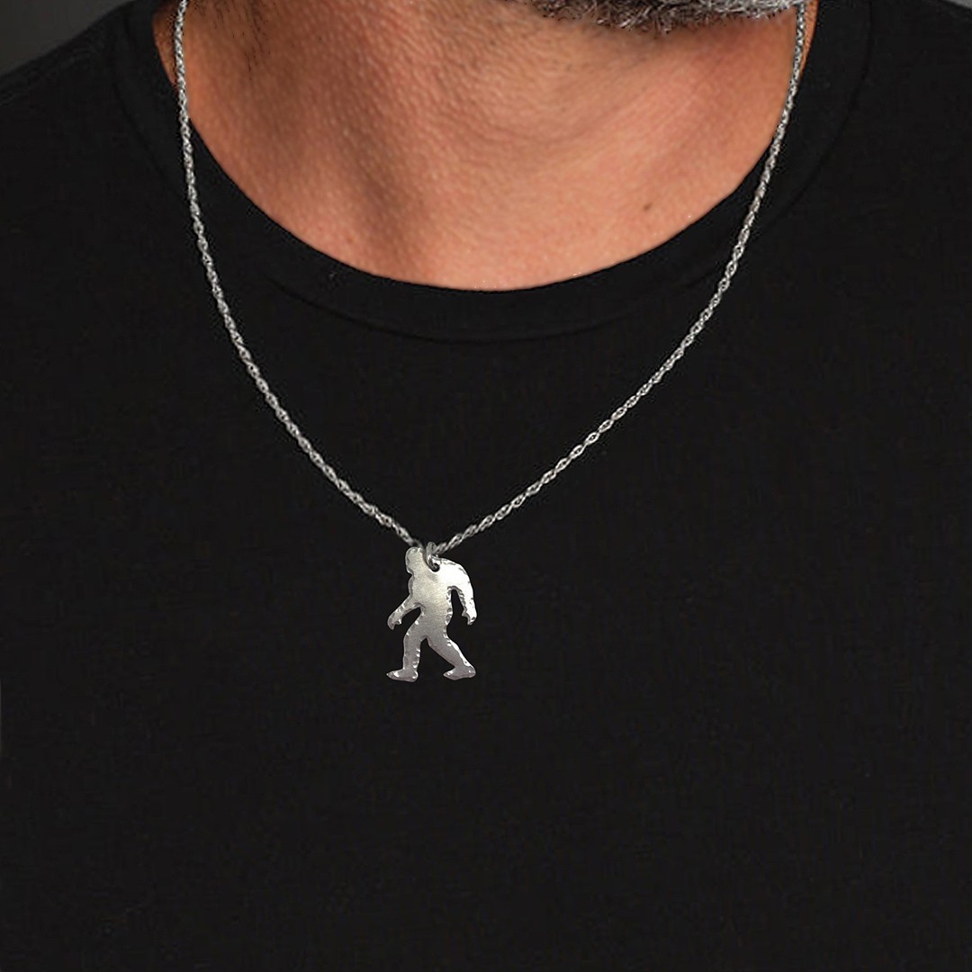 Whimsical Bigfoot Necklace , personalize, feminine or masculine style