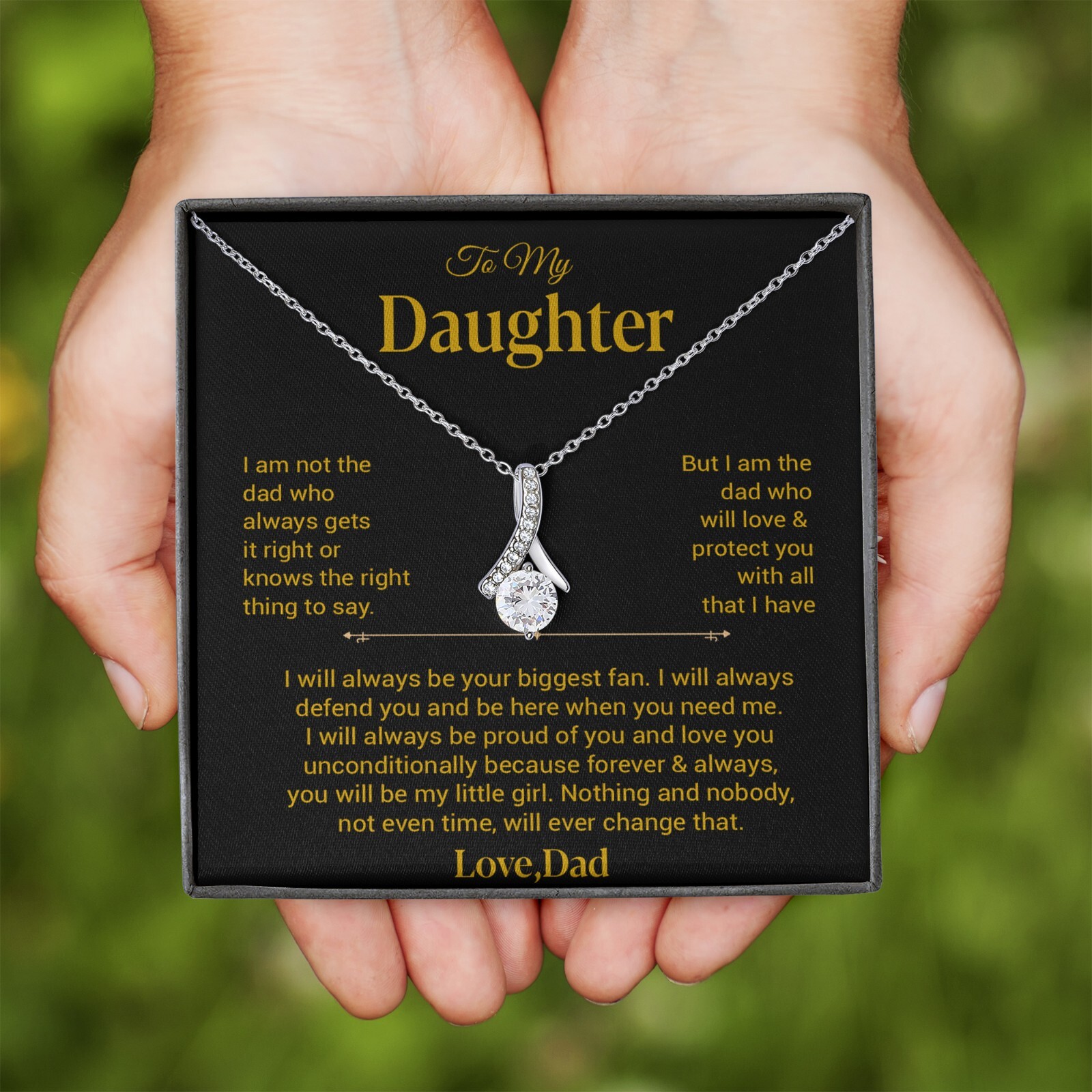 To My Daughter Necklace, Gift for Daughter from Dad, Father Daughter Necklace