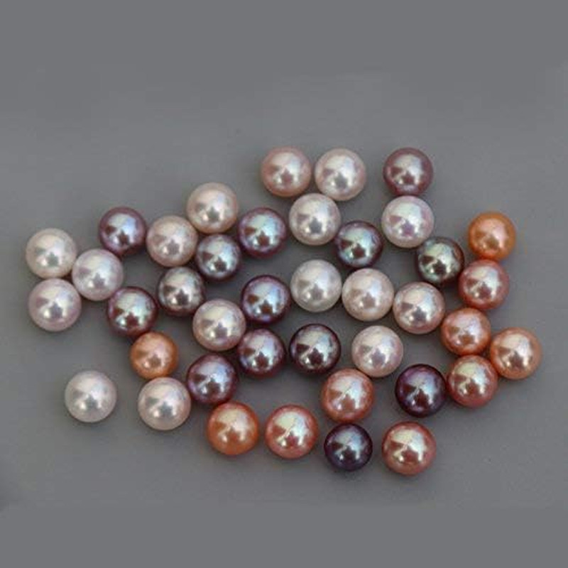 4PCS Saltwater Akoya Cultured Pearl Oyster with round Pearl (6.5-7.5Mm) inside J