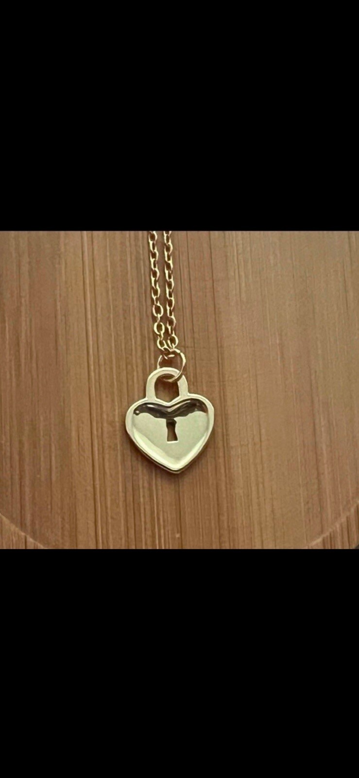 New Adorable Enamel & 14 K Gold Plated Heart Charm On 14 K Gold Chain Necklace