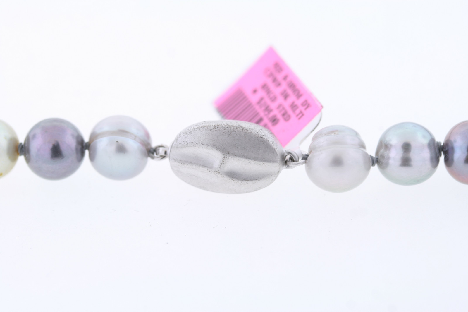 HONORA Genuine Cultured Frshwtr Dark Multicolor Ringed 8-10mm Pearl 18″ Necklace