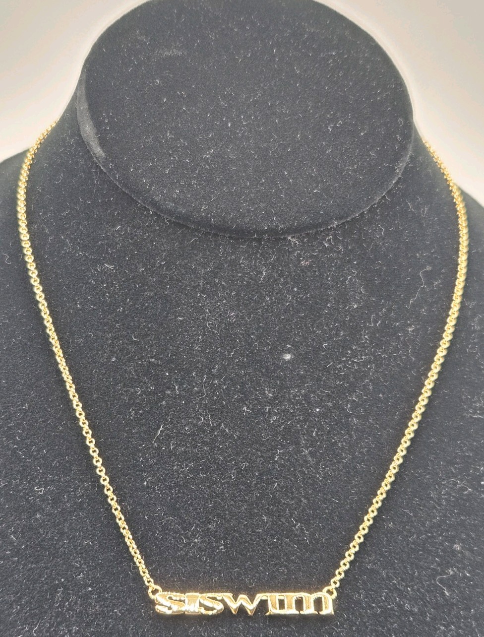 NWT Electric Picks SISWIM Sports Illustrated Goldtone NECKLACE