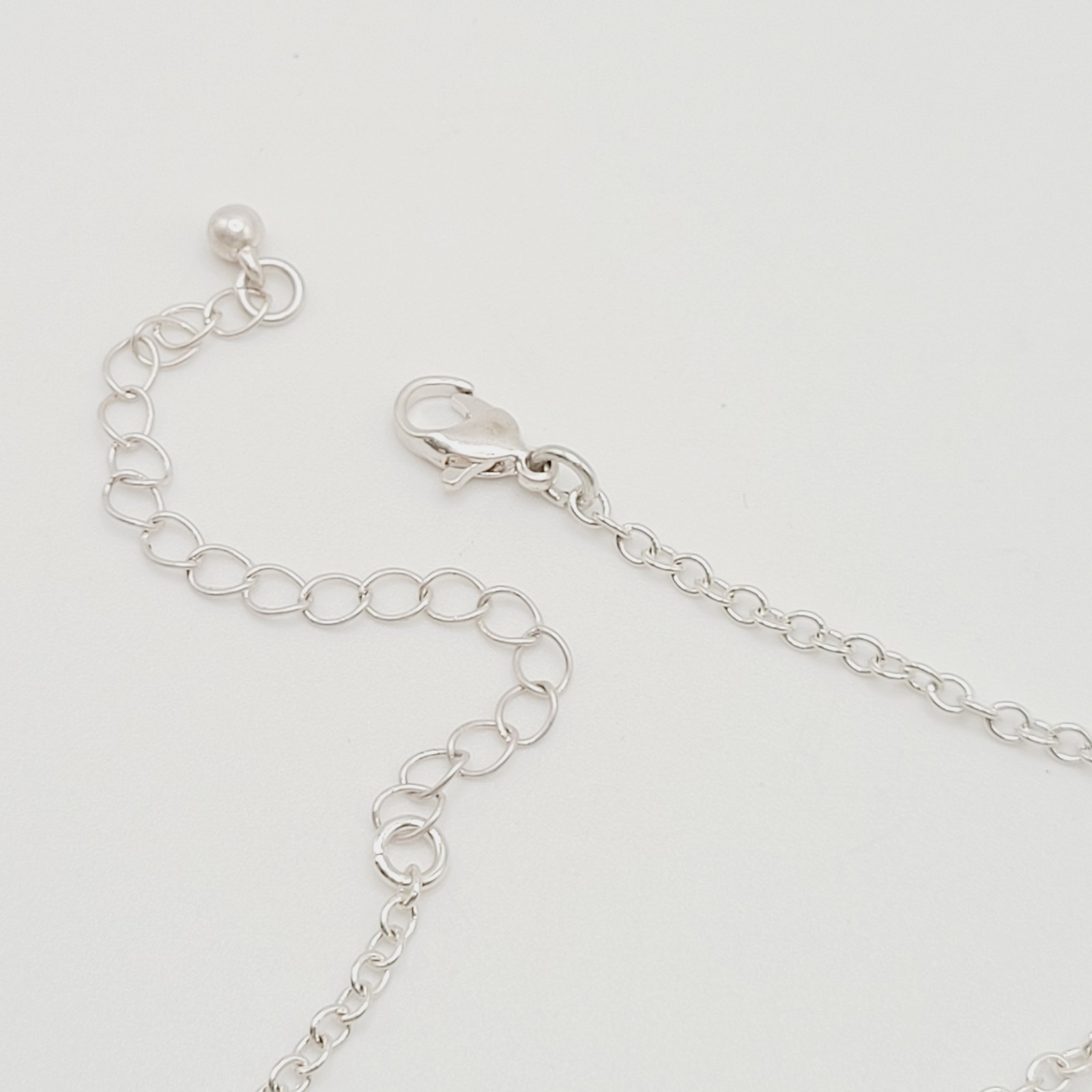 Modern Slide Cross Heart Charm Serenity Prayer Roman Style Silver Tone Necklace