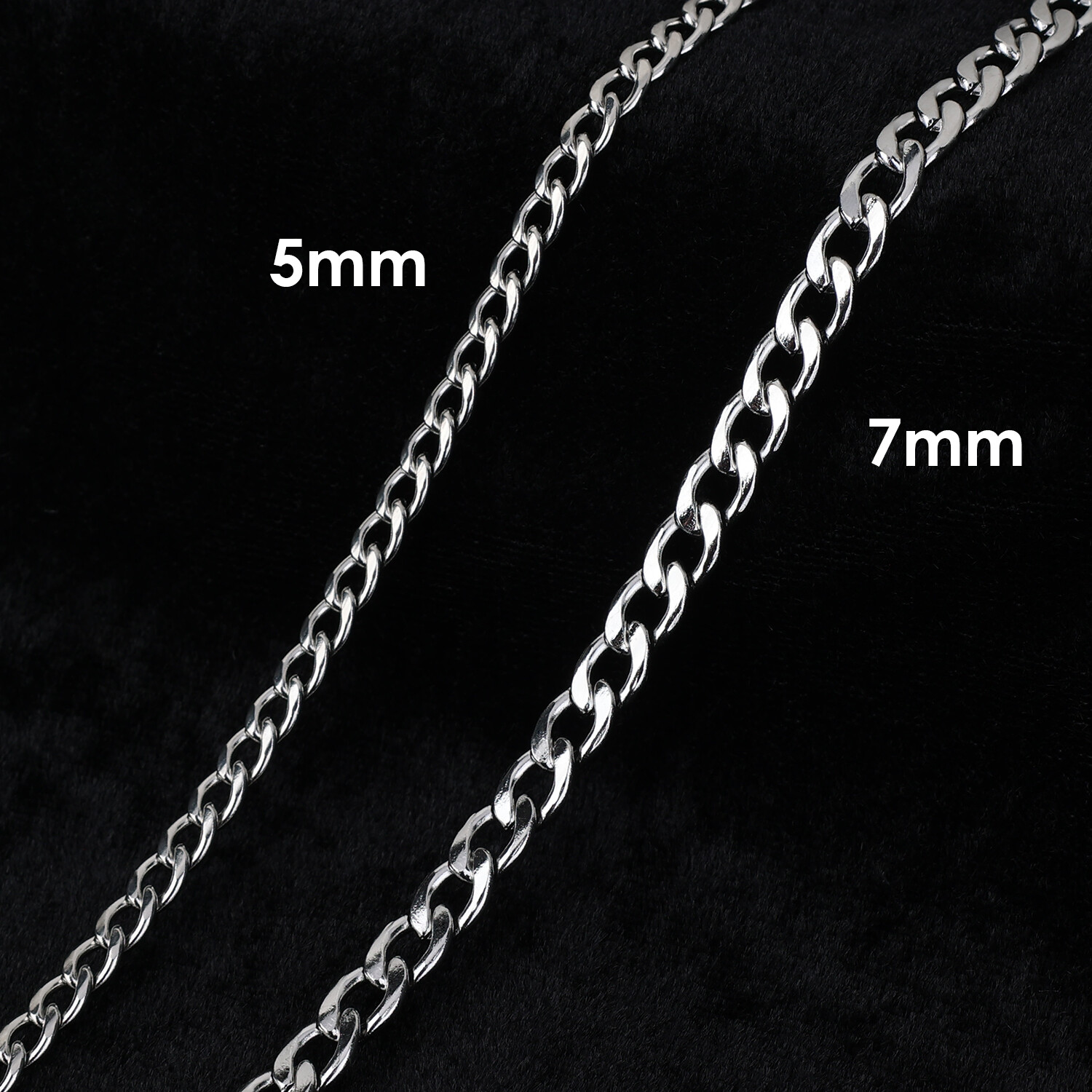 Valentine’s Day Gift 18-24” Stainless Steel Cuban Necklace Curb Chain Fashion