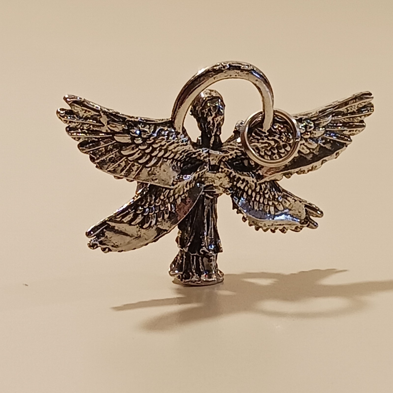 Vintage Praying Angel Pendant Necklace Unisex Adult Traveler Jewelry Gift SS SP