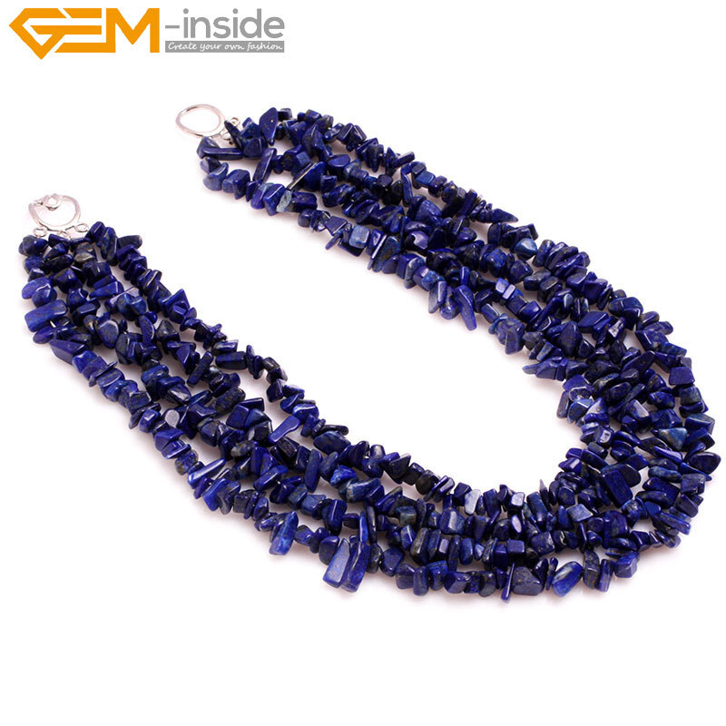 Assorted Gemstone Multi-Strand Chips Quartz Cluster Necklace 17-20″ Women Gift