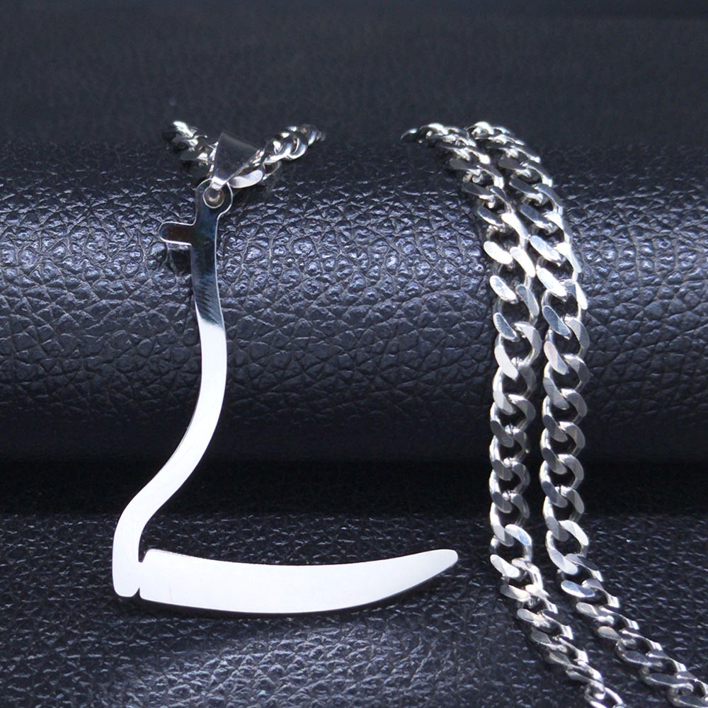Termination and Rebirth, Death’s Scythe, Gothic Punk S.Steel Pendant Necklace