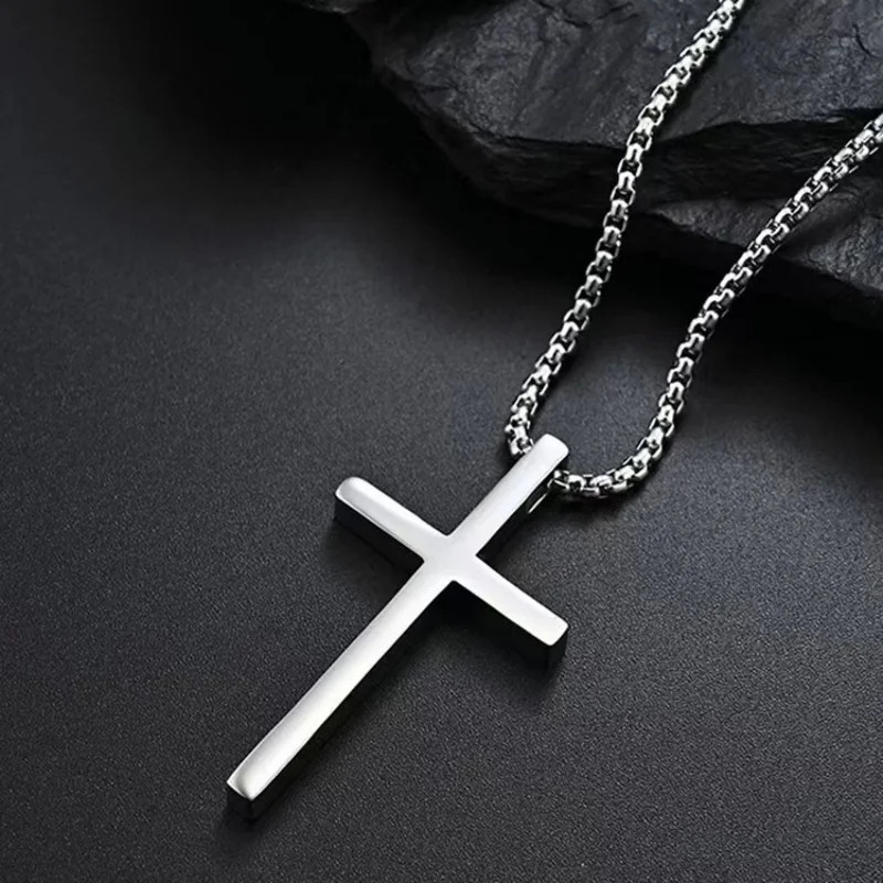 Men’s Women Simple Necklace for Women Men Cross Pendant Chains Fashion Jewelry