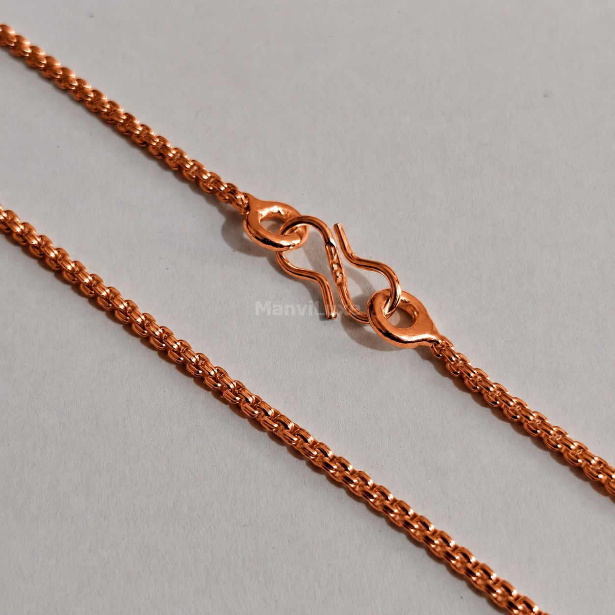 20″ Premium Pure Copper Minimalist Woven Link Chain Necklace