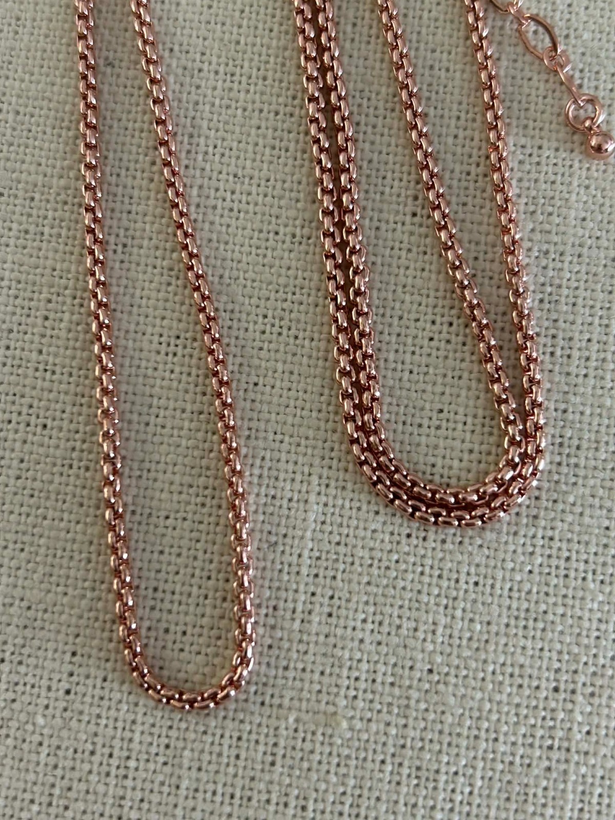 Origami Owl CN3003 Rose Gold 24-26” Cube Chain “New”