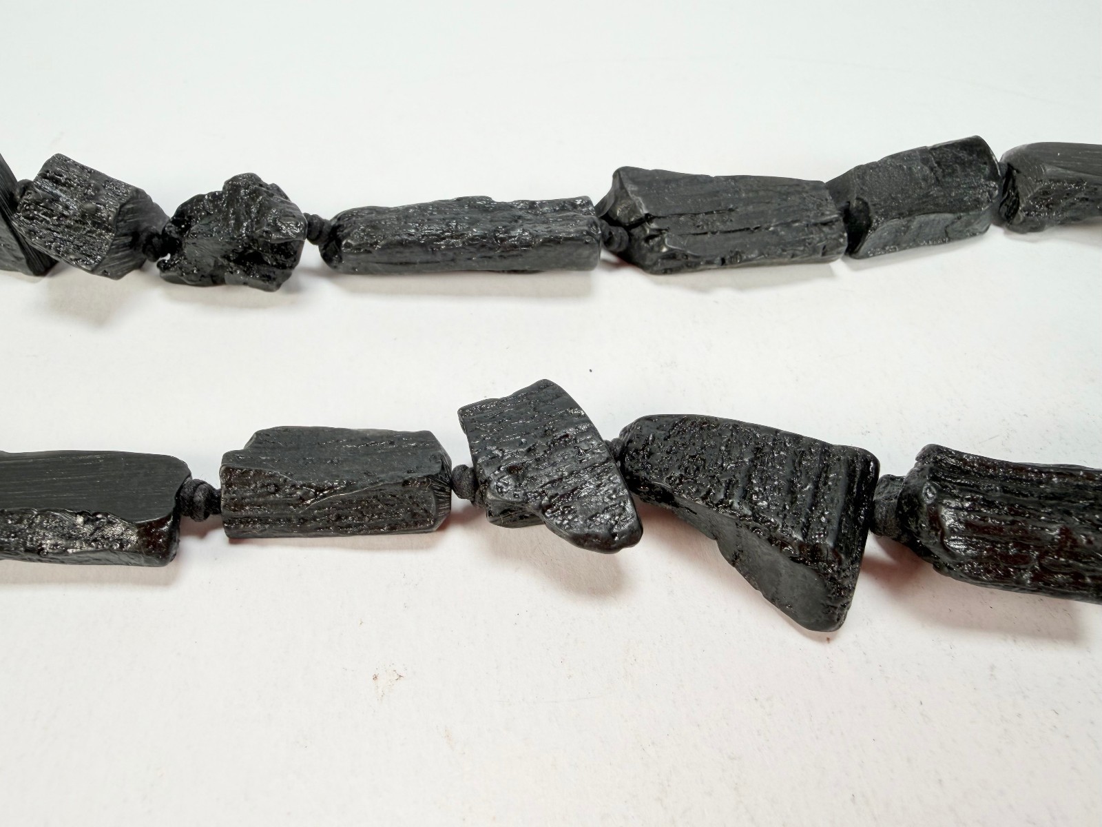 Jackie Brazil “Black Pieces” Charcoal Resin Necklace on Cord 45cm ( N2724 )
