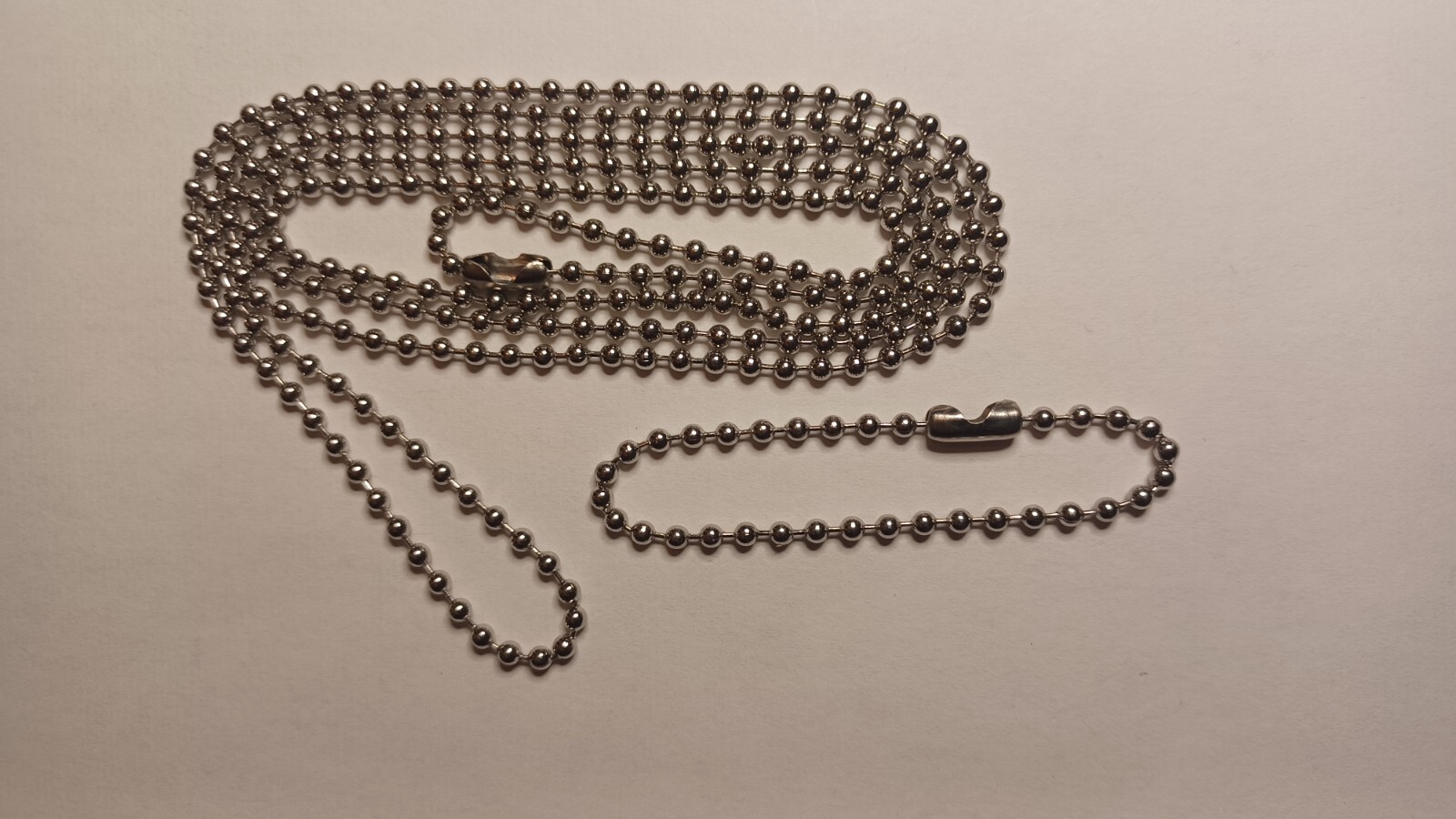Stainless Steel 2.4mm Ball Bead Military Dog Tag Chain or Chain Set FreeShip