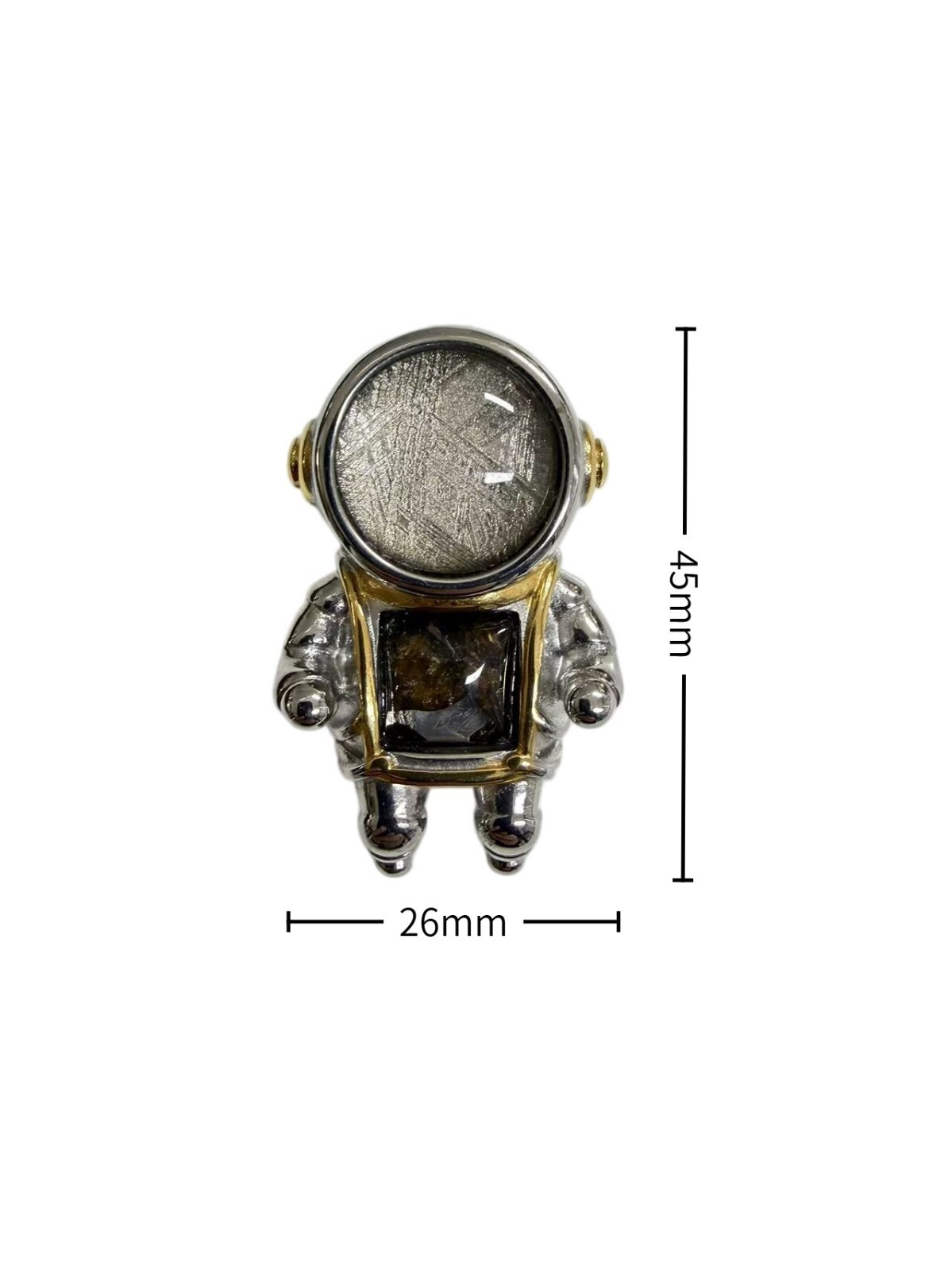 Astronaut Meteorite Pendant Necklace for Men Women Space Jewelry Unique Gift