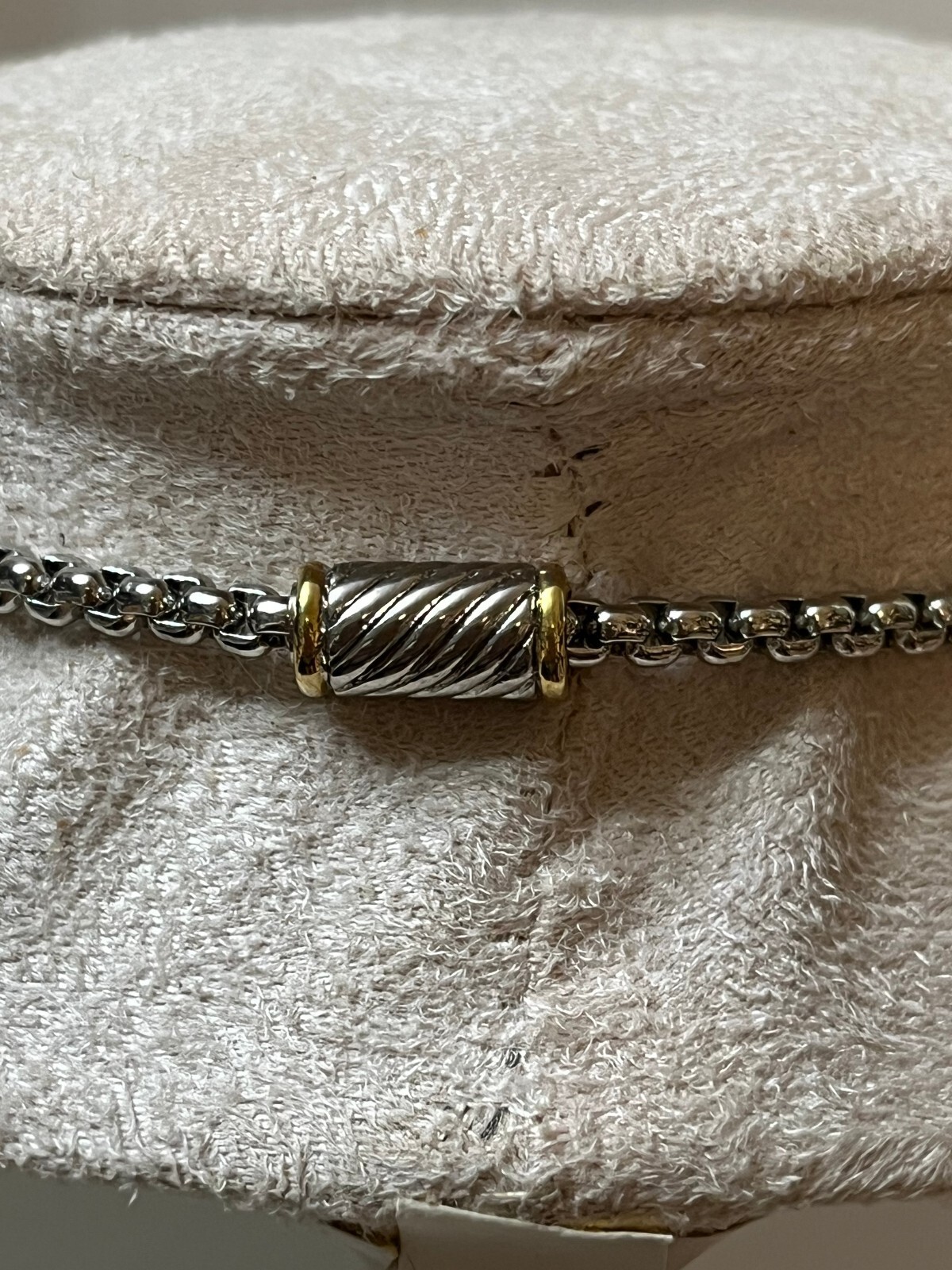 Two-Tone Silver and Gold Tone Necklace with Matching Earrings Set