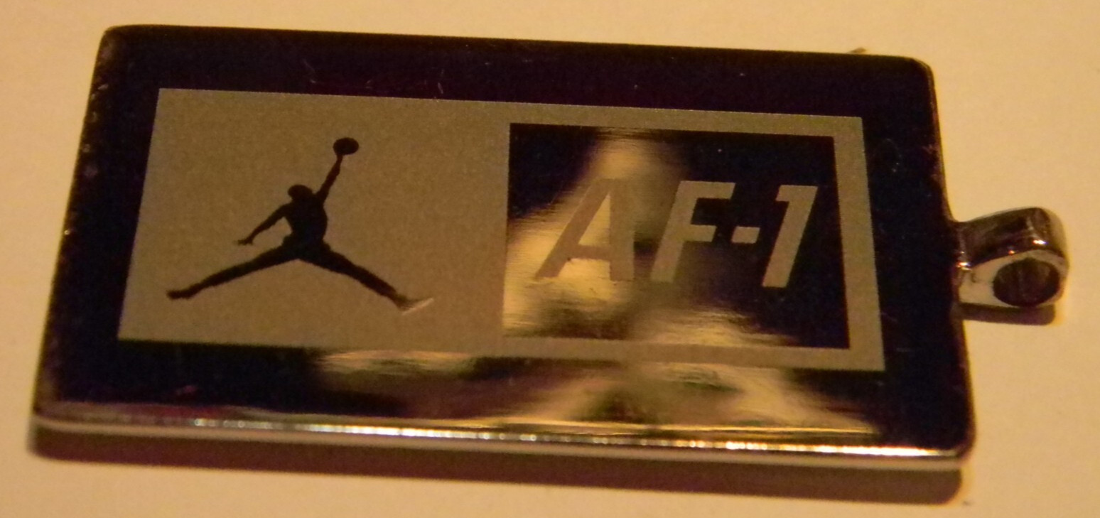 Nike AF-1 Air Jordan Authentic Hang Tag Pendant Necklace Michael Jumping