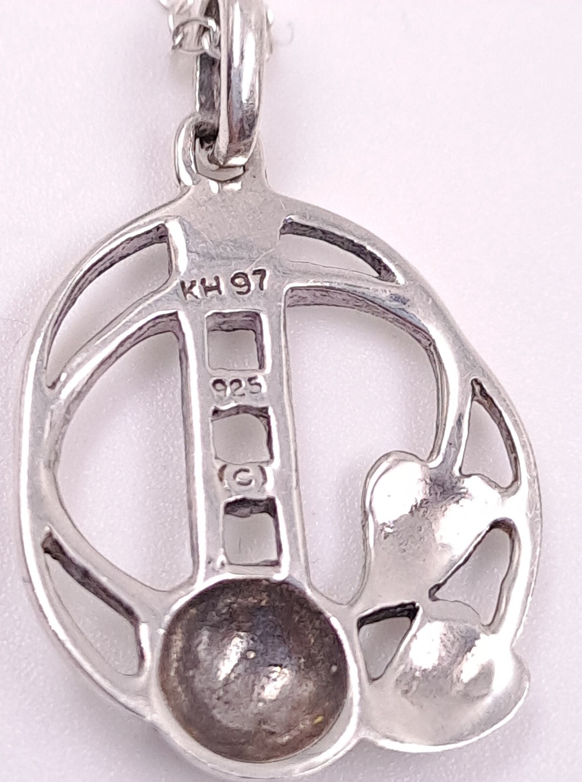 Kit Heath Sterling Silver Necklace Mackintosh Style Pendant 1997 46cm Chain