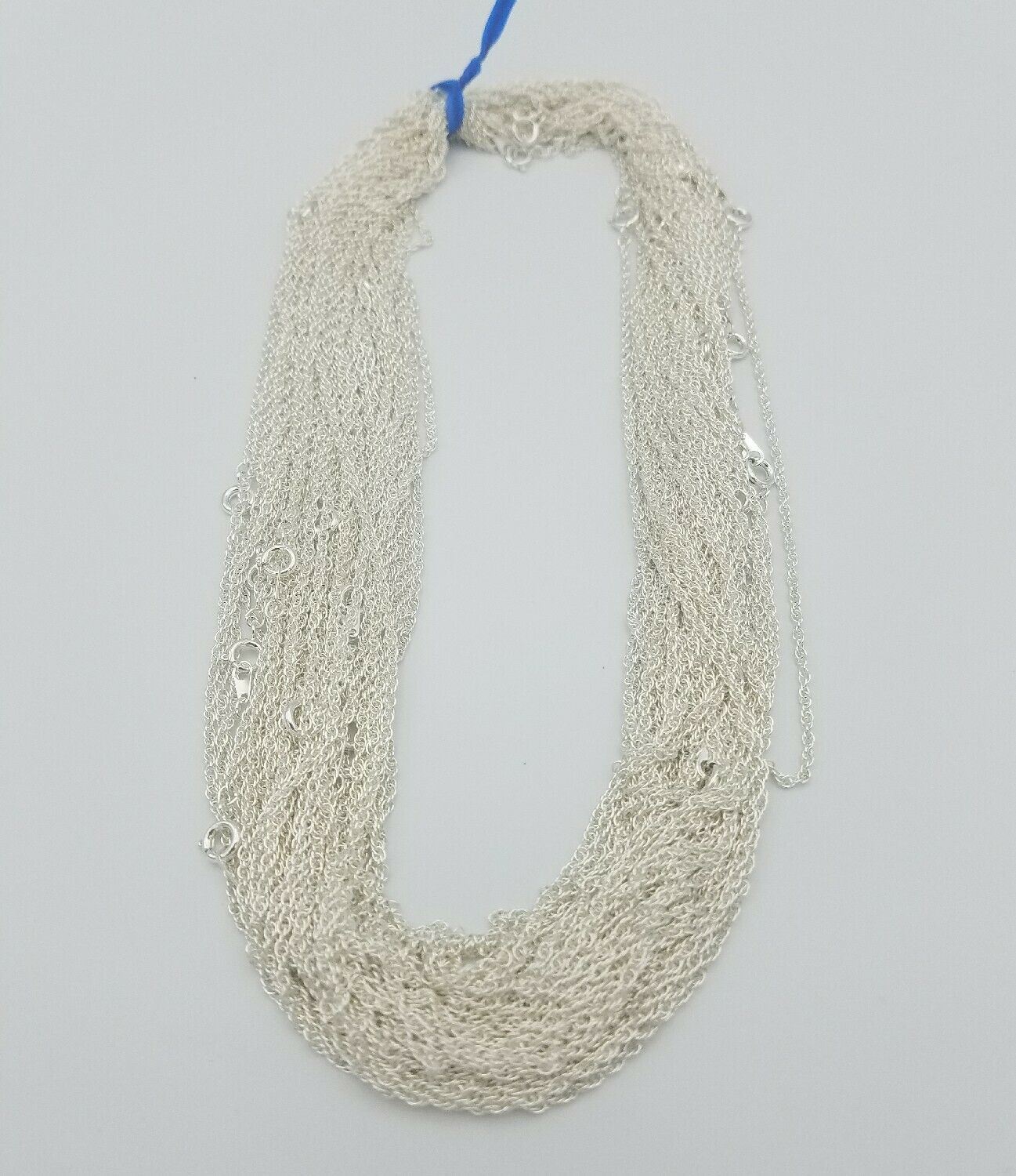 WHOLESALE LOTS OF 5-144 PIECES OF STERLING SILVER PLATED 24″ ROPE NECKLACES