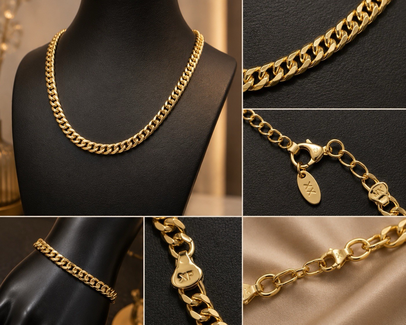 tarnish free. None fades necklace and bracelet 18 inches and has extension