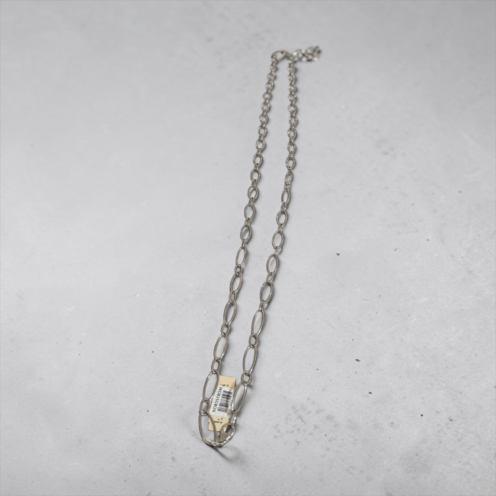 60” Lauren Ralph Lauren Silver-Tone Oval Link Chain Necklace NWT Nordstrom 62 g
