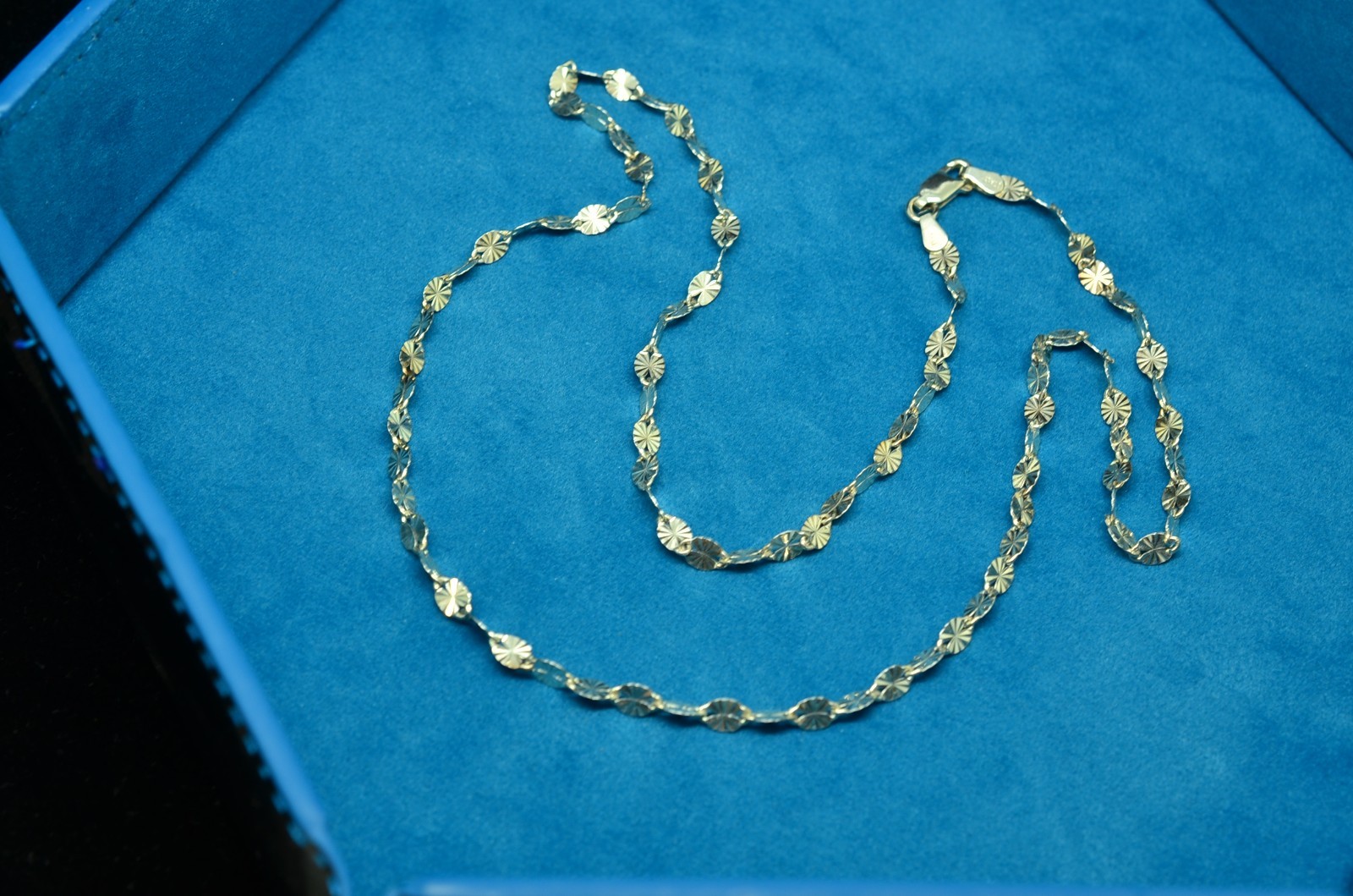 20″ Silver Plated Sparkle-cut chain necklace 3.0mm