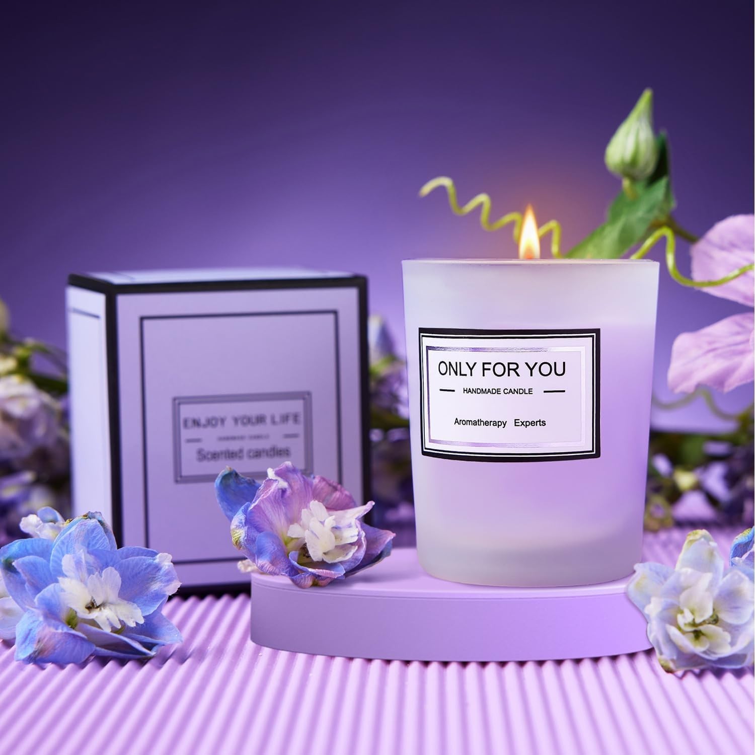 Personalized Lavender Spa Gift Basket for Women – Monogrammed Relaxation Set